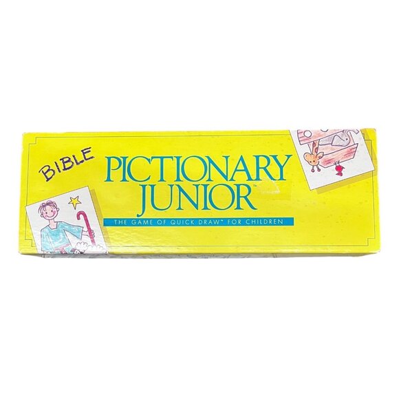 Bible Pictionary Junior Kids Ages 7-11 1989 Complete Christian‎ Drawing Game - Picture 1 of 16